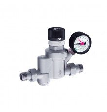 Редуктор мембранный 1/2" НН с разъемным соединением, 1-6 бар PN25, с манометром, с фильтром, хром