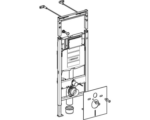 Модуль Geberit Duofix для подвесного унитаза, 112 см, бачок Sigma 12 см, звукоиз-ия, шпильки 50 см