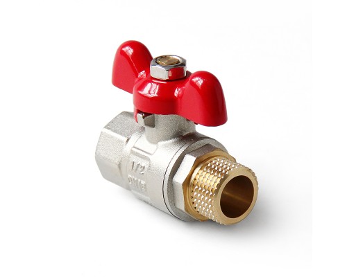 Кран шаровой полнопроходной, ручка-бабочка, Н-В 1/2
