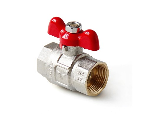 Кран шаровой полнопроходный ВВ 3/4 ручка бабочка