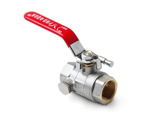 Кран шаровой полнопроходной с дренажом и воздухоотводчиком ВВ 3/4 ручка рычаг