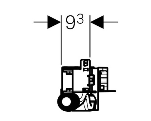 Модуль Geberit GIS для душа, с водоотводом в стене, для высоты стяжки на сифоне 65–90 мм