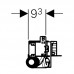 Модуль Geberit GIS для душа, с водоотводом в стене, для высоты стяжки на сифоне 65–90 мм