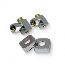 Комплект уголков Grota 1/2х3/4 SMART квадр. с экцентриком и отражателем, хром