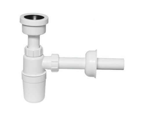 Сифон бутылочный (32ммх32мм) для писсуаров с приёмной воронкой (D44-53мм), отводной трубой (L215мм,