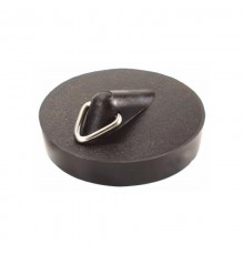 Пробка полимерная с треугольным держателем под цепочку и сливную решётку D70/85/113мм; цвет-чёрный