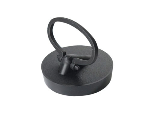 Пробка полимерная с круглым держателем под сливную решётку D60мм; цвет-чёрный