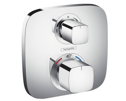 Термостатический смеситель HansGrohe с запорным/переключающим вентилем HG Ecostat E СМ хром