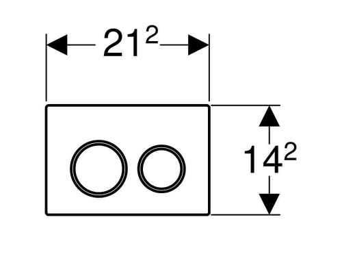 Кнопка смыва Geberit Omega20 хром, матовый хром