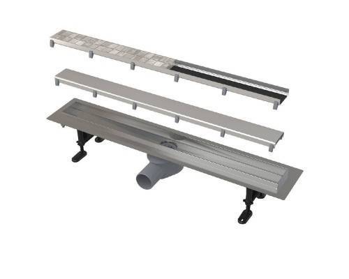 Комплект душевого лотка Geberit CleanLine20 корпус 154.152.00.1 и решетка 154.450.00.1чёрный/нерж Комплект душевого лотка Geberit CleanLine20 корпус 154.152.00.1 и решетка 154.450.00.1чёрный/нерж