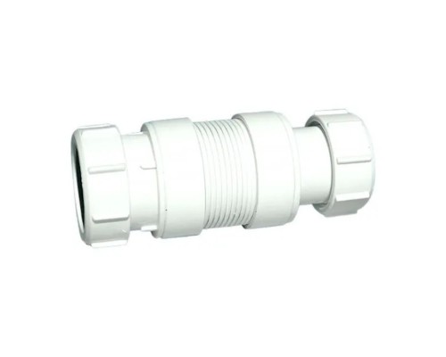 Труба гофрированная раздвижная (L130-180мм, D50мм); вход/выход компрессионный Ду=32мм/40мм