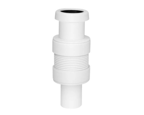 Труба гофрированная раздвижная (L132-182мм, D50мм); вход Дн=32мм, выход Ду=32мм (раструбное соединен