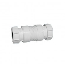 Труба гофрированная раздвижная (L124-173мм, D50мм); вход/выход компрессионный Ду=40мм