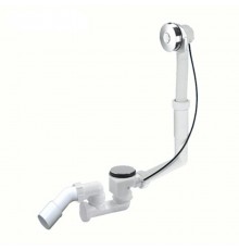 Сифон для ванн/поддонов с выпуском и переливом (жёсткий перелив L515-1000ммxD34мм нажимное управлени