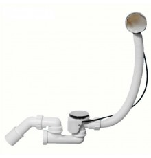 Сифон для ванн/поддонов с выпуском, ревизией и переливом ( 1 1/2х40мм, L571ммxD34мм поворотное упра