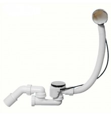 Сифон для ванн/поддонов с выпуском, ревизией и переливом ( 1 1/2х40мм, L520ммxD34мм поворотное упра