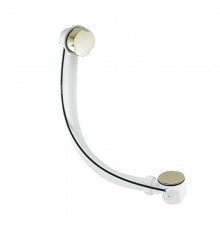 Слив-перелив для ванн/поддонов (L510ммxD34мм поворотное управление латунь, D70мм/50мм нержавейка сли