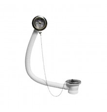 Слив-перелив для ванн/поддонов (L457ммхD25мм, D70мм нержавейка сливная решётка, пробка, цепочка); вы