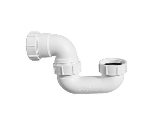 Сифон трубный Р-образный поворотный без выпуска ( 1 1/2х40мм, H52мм); выход компрессионный Ду=40мм