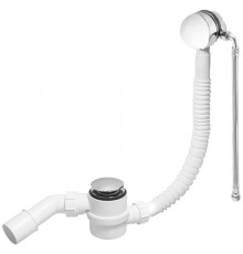 Сифон бутылочный для ванн/поддонов с наполнением через перелив, выпуском ( 1 1/2х40мм, L330-700ммхD