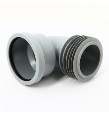 Отвод (L175мм) на 90° с прокладкой Ду=110мм с раструбом, выход вставляется внутрь 4 / 110