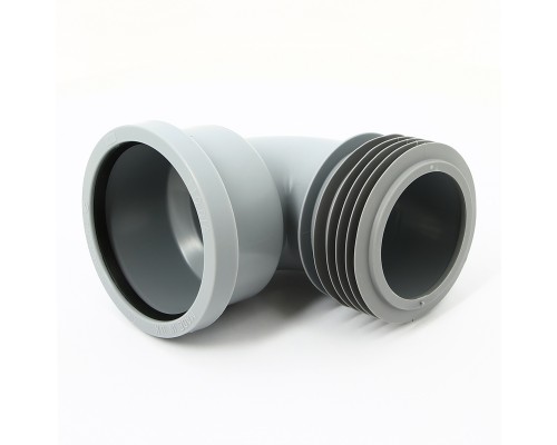 Отвод (L175мм) на 90° с прокладкой Ду=110мм с раструбом, выход вставляется внутрь 4 / 110