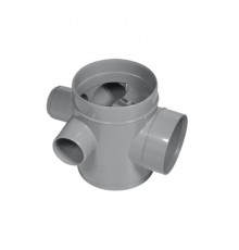 Трап (H160мм) без сливной решётки; 3 входа Ду=50мм под клеевое соединение в комплекте с заглушками;