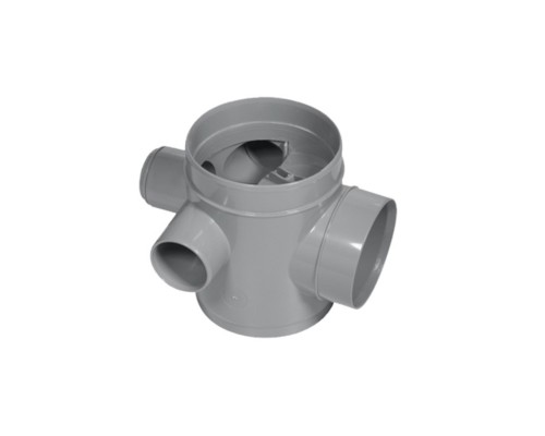 Трап (H160мм) без сливной решётки; 3 входа Ду=50мм под клеевое соединение в комплекте с заглушками;