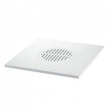 Насадка сливная (L150ммх150мм, пластик) с решёткой; цвет-белый. Для изделий MRFG1, MRFG2!