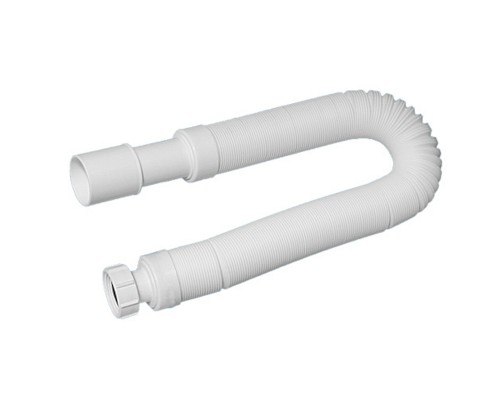 Труба гофрированная раздвижная (L750-2000мм, D50мм); вход 1 1/4«мама», выход Дн=40/50мм