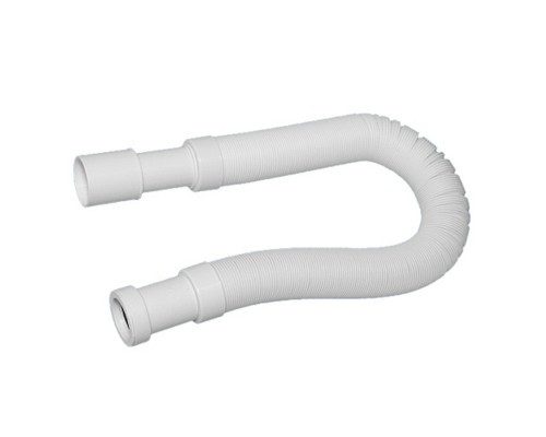 Труба гофрированная раздвижная (L680-2000мм, D50мм); вход раструбный Ду=40мм, выход Дн=40/50мм