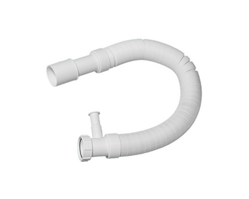 Труба гофрированная раздвижная (L750-2000мм, D50мм) с адаптером для слива бытовой техники; вход 1 1/