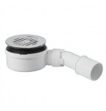 Сифон бутылочный для поддона "Lines" слив 90-100 мм, высота 53 мм, выход 40/50 мм, хром