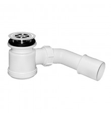 Сифон бутылочный для поддона с выпуском (H92мм; латунь выпуск/сливная решётка D70,h35мм/D45мм); выхо