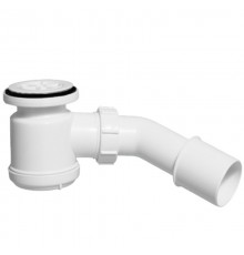 Сифон бутылочный для поддона с выпуском (H92мм; выпуск/сливная решётка D70,h35мм/D45мм); выход Дн=40