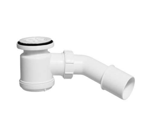 Сифон бутылочный для поддона с выпуском (H92мм; выпуск/сливная решётка D70,h35мм/D45мм); выход Дн=40