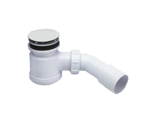 Сифон бутылочный для поддона с выпуском (H92мм; выпуск/грибок D85мм,h33мм/D85мм); выход Дн=40/50мм