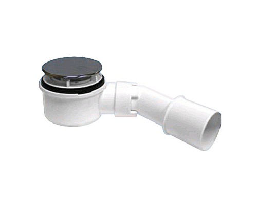 Сифон бутылочный для поддона с выпуском (H50мм; выпуск/нержавейка грибок D85мм,h18мм/D80мм); выход