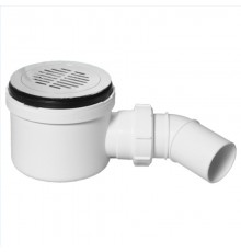 Сифон бутылочный для поддона с выпуском (H85мм; латунь выпуск/сливная решётка-дизайн Параллельный