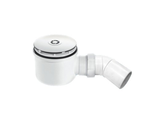 Сифон бутылочный для поддона с выпуском (H85мм; выпуск/латунь грибок-дизайн Мерседес D110мм,h35мм/