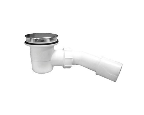 Сифон бутылочный для поддона с выпуском (H82мм; выпуск/нержавейка грибок D80мм,h32мм/D85мм); выход