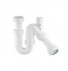 Сифон трубный Р/S-образный без выпуска ( 1 1/2х40мм) с вентиляционным клапаном и универсальной отво