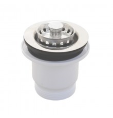 Выпуск (H65мм, D70мм полированная нержавейка сливная решётка) со съёмной фильтрующей решёткой-пробко