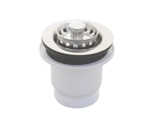 Выпуск (H65мм, D70мм полированная нержавейка сливная решётка) со съёмной фильтрующей решёткой-пробко