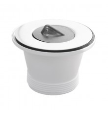 Выпуск (H57мм, D85мм нержавейка сливная решётка) с пробкой под цепочку; выход 2«папа»