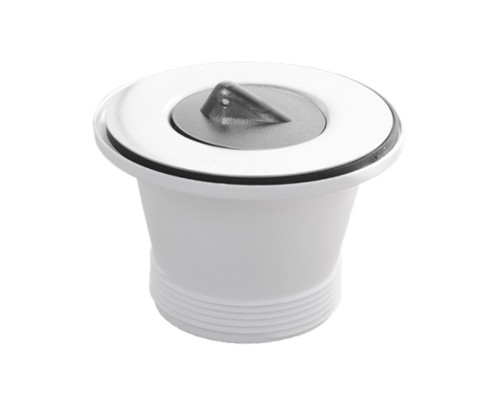 Выпуск (H57мм, D85мм нержавейка сливная решётка) с пробкой под цепочку; выход 2«папа»