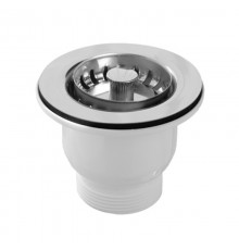 Выпуск (H70мм, D85мм полированная нержавейка сливная решётка) со съёмной фильтрующей решёткой-пробко