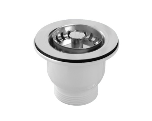 Выпуск (H70мм, D85мм полированная нержавейка сливная решётка) со съёмной фильтрующей решёткой-пробко