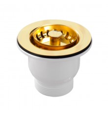 Выпуск (H70мм D85мм нержавейка сливная решётка) со съёмной фильтрующей решёткой-пробкой выход 1.1/2