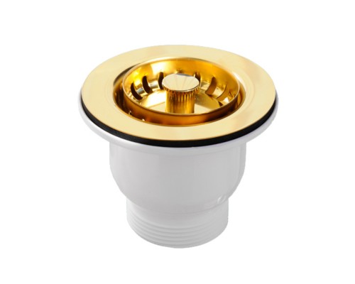 Выпуск (H70мм D85мм нержавейка сливная решётка) со съёмной фильтрующей решёткой-пробкой выход 1.1/2